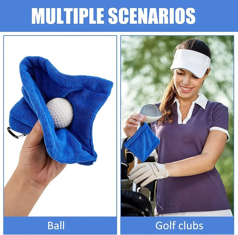 Premium Microfiber Golf Ball Cleaning Towel – Compact, Ultra-Absorbent & Portable