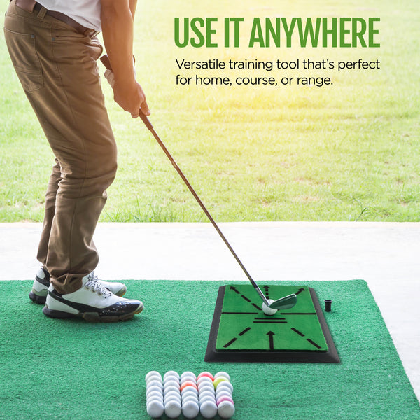 Pathfinder Hitting Golf Mat, Golf Swing Feedback Pad with Real-Time Visualization, Instant Swing Mastery Training Mat, Durable Golf Training Mat with Instant Swing Feedback, Extra Replaceable Mat